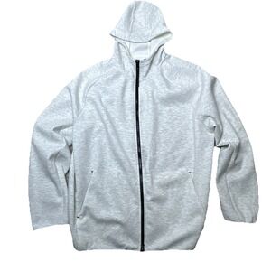 Russell Athletic Men's‎ 2XL Fusion Knit Hoodie White Gray Pullover Sweatshirt